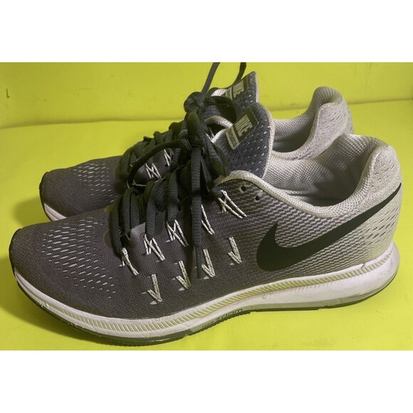 womens nike air zoom pegasus 33 women SZ 6 #831356-002 Gray/black - Picture 2 of 5